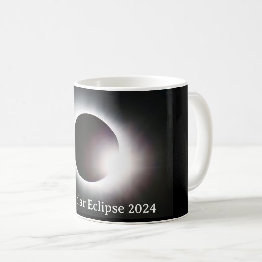 Sonnenfinsternis insgesamt 8. April 2024 Kaffeetasse (VorderseiteRechts)
