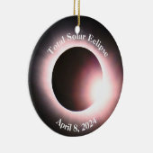 Sonnenfinsternis insgesamt 8. April 2024 Keramik Ornament (Rechts)