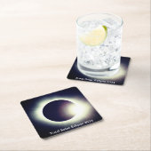 Sonnenfinsternis insgesamt 8. April 2024 Rechteckiger Pappuntersetzer (Vor Ort)