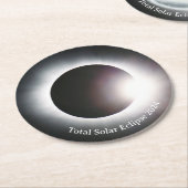 Sonnenfinsternis insgesamt 8. April 2024 Runder Pappuntersetzer (Angewinkelt)