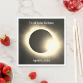 Sonnenfinsternis insgesamt, 8. April 2024 Serviette (Beispiel)