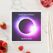 Sonnenfinsternis insgesamt, 8. April 2024 Serviette (Beispiel)