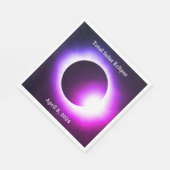 Sonnenfinsternis insgesamt, 8. April 2024 Serviette (Ecke)