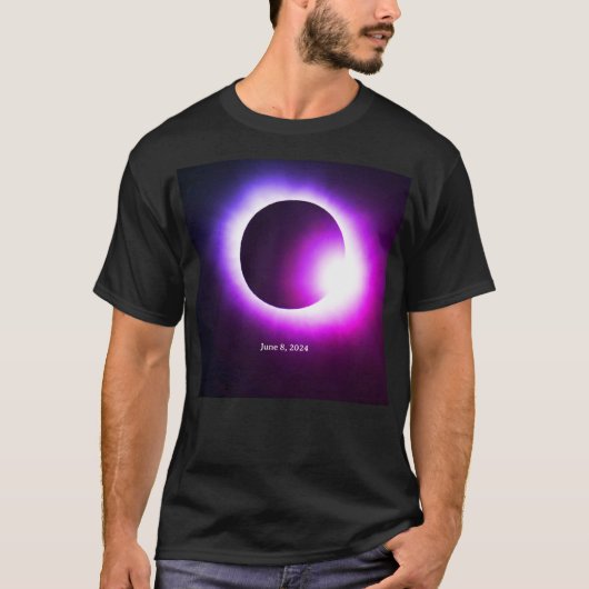 Sonnenfinsternis insgesamt 8. Juni 2024 T-Shirt (Vorderseite)