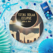 Sonnenfinsternis insgesamt CITY 8. April 2024 Sonn Pappteller (Party)