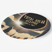 Sonnenfinsternis insgesamt CITY 8. April 2024 Sonn Pappteller (Schrägansicht)