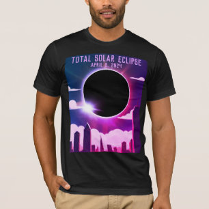 Sonnenfinsternis insgesamt CITY 8. April 2024 Sonn T-Shirt