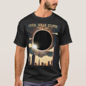 Sonnenfinsternis insgesamt CITY 8. April 2024 Sonn T-Shirt (Vorderseite)