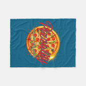 Sonnenfinsternis Pizzality Finsternis Pizza Illust Fleecedecke (Vorderseite (Horizontal))
