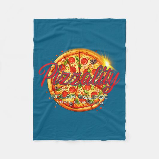 Sonnenfinsternis Pizzality Finsternis Pizza Illust Fleecedecke (Vorderseite)