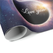 Sonnenfinsternis, realistisch blau geschenkpapier (Rolleneckpunkt)