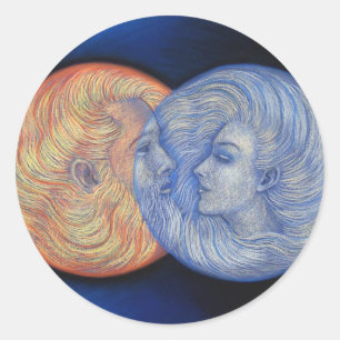 Sonnenfinsternis Runder Aufkleber