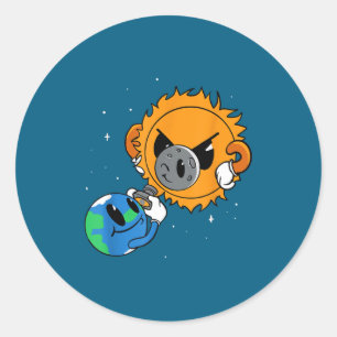 Sonnenfinsternis Runder Aufkleber