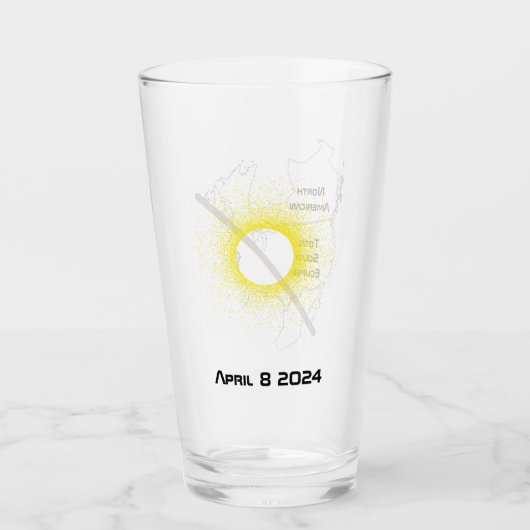Sonnenfinsternis-Souvenirglas Glas (Vorderseite)