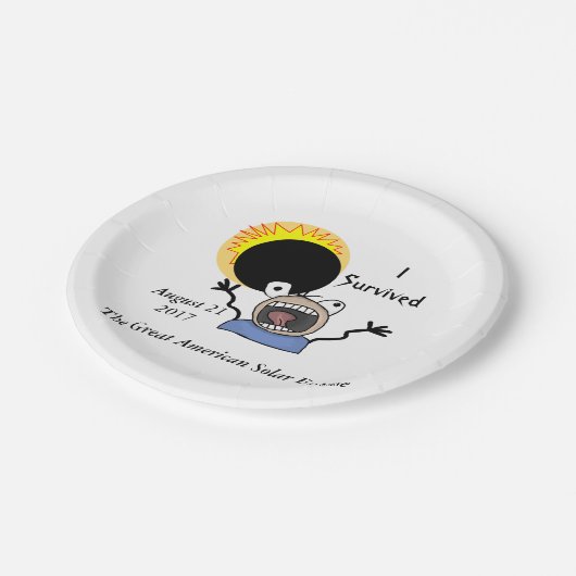 Sonnenfinsternis-Überlebens-Ausgabe 2017 Pappteller (Schrägansicht)