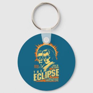 Sonnenfinsternis Vintage Science-Fiction Schlüsselanhänger
