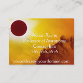 Sonnenfinsternis-Visitenkarte Visitenkarte (Rückseite)