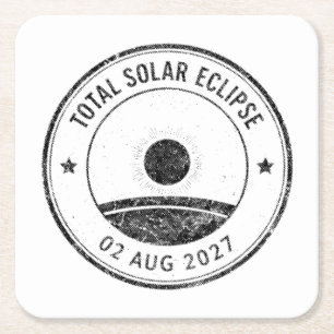 Sonnenfinsternis vom 2. August 2027 Rechteckiger Pappuntersetzer