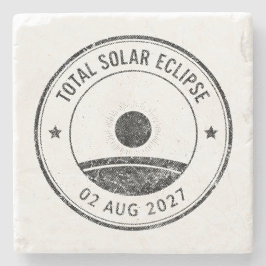 Sonnenfinsternis vom 2. August 2027 Steinuntersetzer (Vorderseite)
