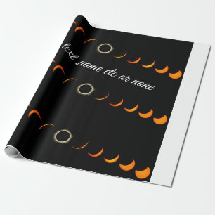 Sonnenfinsternpapier schwarz orange geschenkpapier