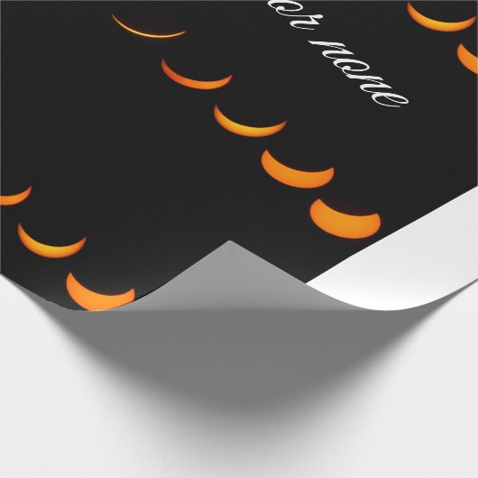 Sonnenfinsternpapier schwarz orange geschenkpapier (Ecke)