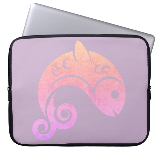Sonnenfisch Laptopschutzhülle (Vorderseite)
