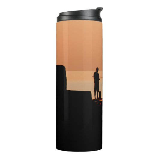 Sonnenfischerei Thermosbecher (Nach links gedreht)