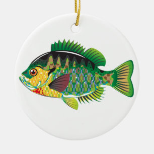 Sonnenfischpanfish-Vektor Keramikornament