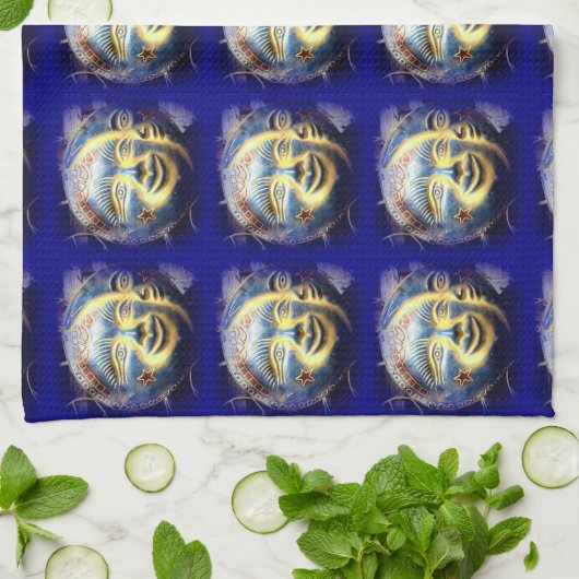 Sonnenfläche/Modemgesicht Küchentuch (Gefaltet)