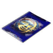 Sonnenfläche/Mondfläche dunkelblaues Notebook Notizblock (Linke Seite)