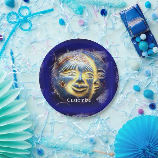 Sonnenfläche/ Mondfläche Thunder_Cove Pappteller (Party)