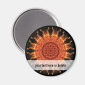 Sonnenflamme Magnet (Vorderseite/Rückseite)