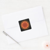 Sonnenflamme Quadratischer Aufkleber (Umschlag)