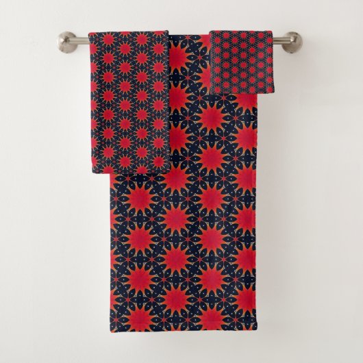 Sonnenflare-Mosaik Badhandtuch Set (Insitu)