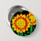 Sonnenflare Sonnenblumen Button (Vorne & Hinten)