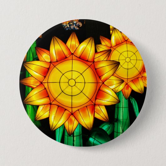 Sonnenflare Sonnenblumen Button (Vorderseite)