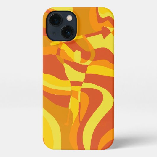 Sonnenflare Waves Abstrakt iPhone Case Hülle (Rückseite)