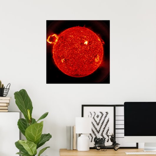 Sonnenflare werden von unserer Sonne ausgestoßen Poster (Heimbüro)