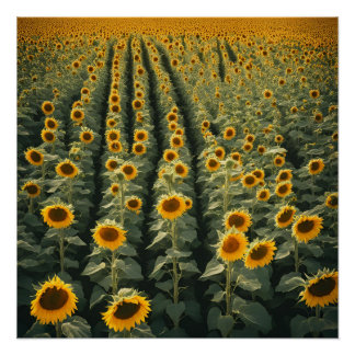 SONNENFLOWER FELD WALLART POSTER