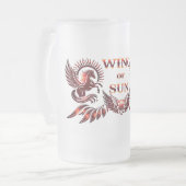 Sonnenflügel-Bierglas Mattglas Bierglas (Vorderseite Links)