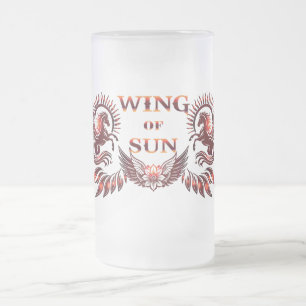 Sonnenflügel-Bierglas Mattglas Bierglas