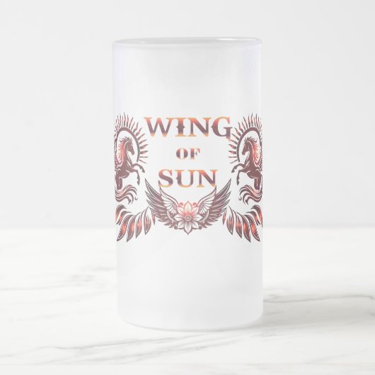Sonnenflügel-Bierglas Mattglas Bierglas (Mittel)