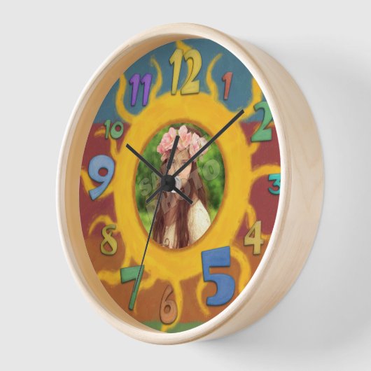 Sonnenfoto-Vorlage gestrichen Uhr (Winkel)