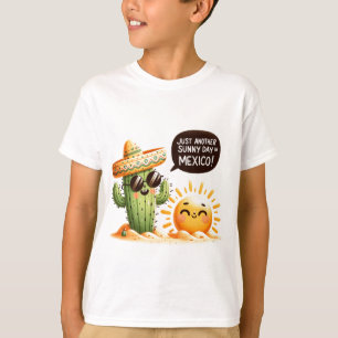 Sonnenfrohe Cactus Fiesta - Whimsische Mexikanisch T-Shirt