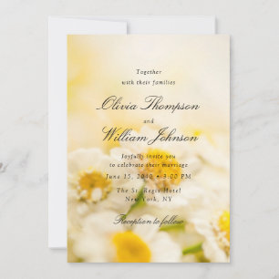 Sonnenfrohe Florale Hochzeitseinladung Romantisch Einladung
