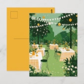 Sonnenfrohe Garten-Abschlussfeier Postkarte (Vorne/Hinten)