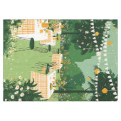Sonnenfrohe Garten-Abschlussfeier Tischdecke (Vorderseite (Horizontal))