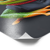 Sonnenfrosch mit Sonnenbrille Fotodruck (Ecke)