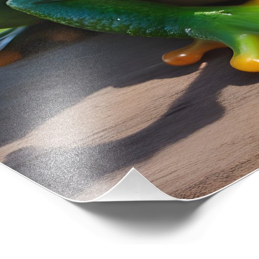 Sonnenfrosch mit Sonnenbrille Fotodruck (Ecke)