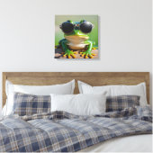 Sonnenfrosch mit Sonnenbrille Leinwanddruck (Insitu (Schlafzimmer))